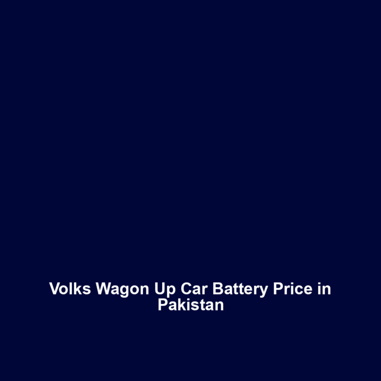 Volks Wagon Up Car Battery Price in Pakistan