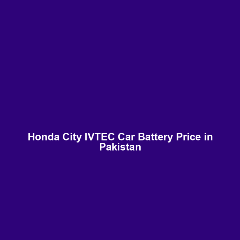 Honda City IVTEC Car Battery Price in Pakistan