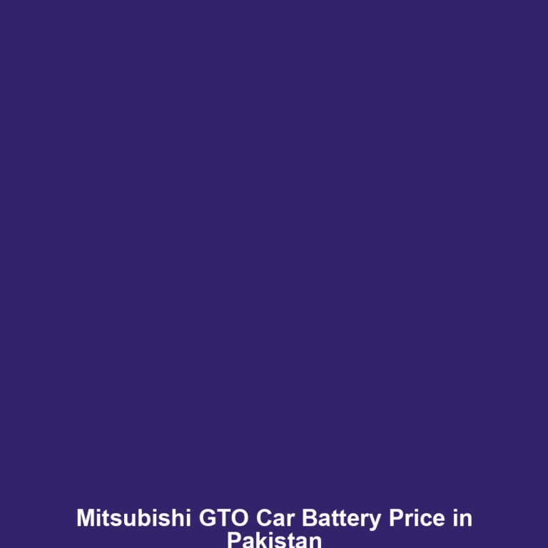 Mitsubishi GTO Car Battery Price in Pakistan