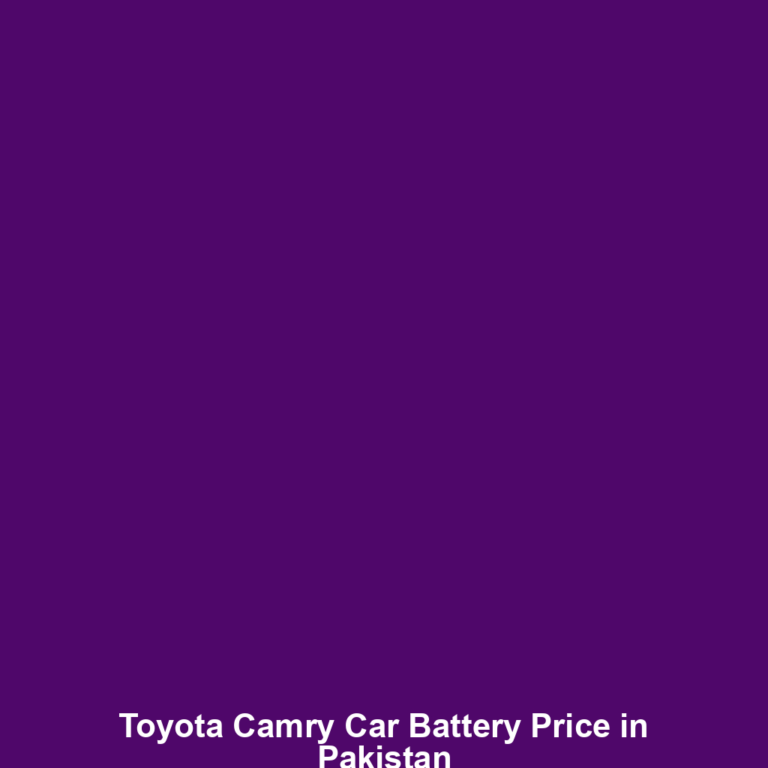 Toyota Camry Car Battery Price in Pakistan