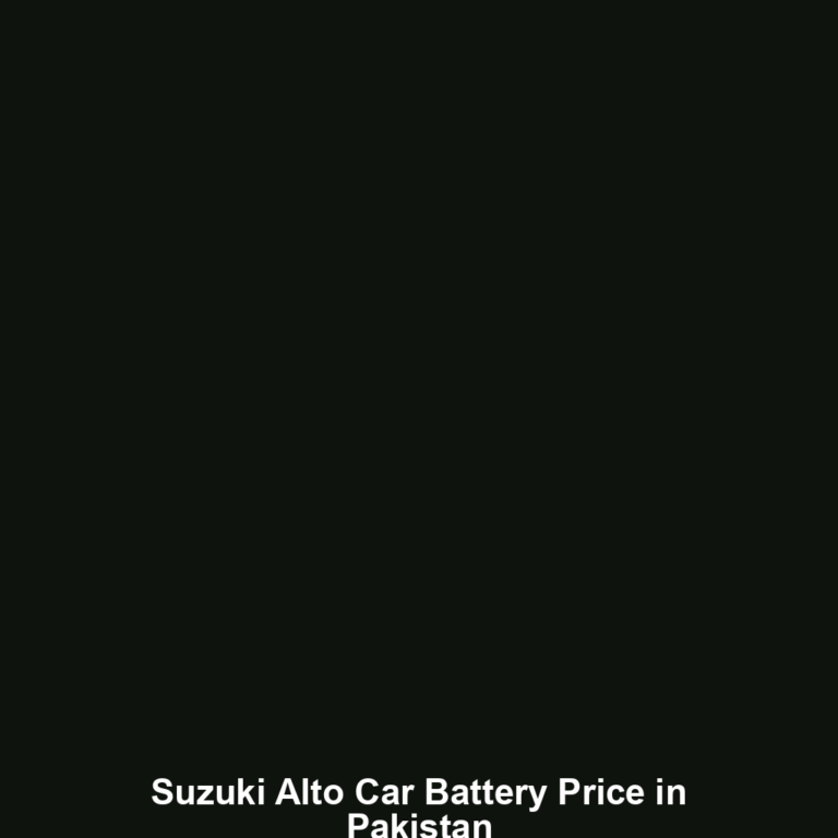 Suzuki Alto Car Battery Price in Pakistan