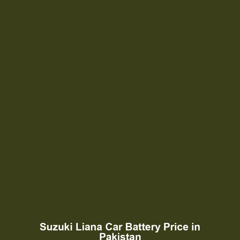 Suzuki Liana Car Battery Price in Pakistan